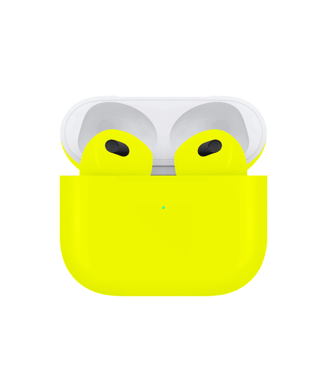 Caviar Customized Apple Airpods (3rd Generation) Glossy Neon Yellow
